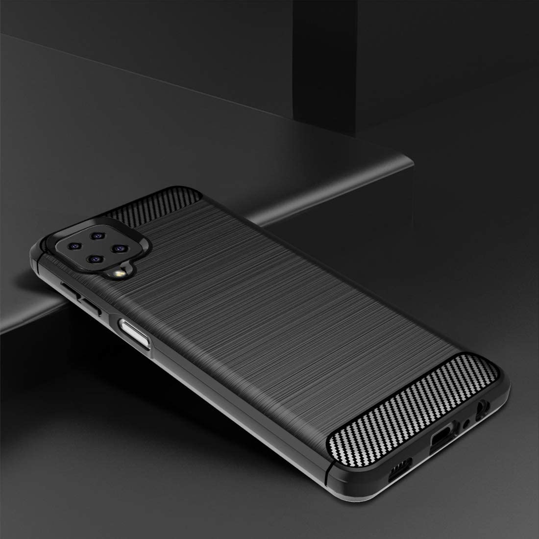 Pokrowiec Carbon Case czarny Samsung Galaxy A12 / 4 Pokrowiec Carbon Case czarny Samsung Galaxy A12 / 4