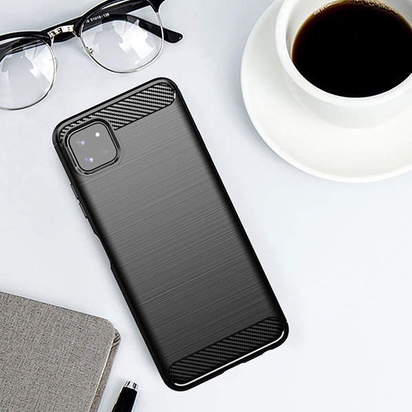 Pokrowiec Carbon Case czarny Samsung Galaxy A22 5G / 12