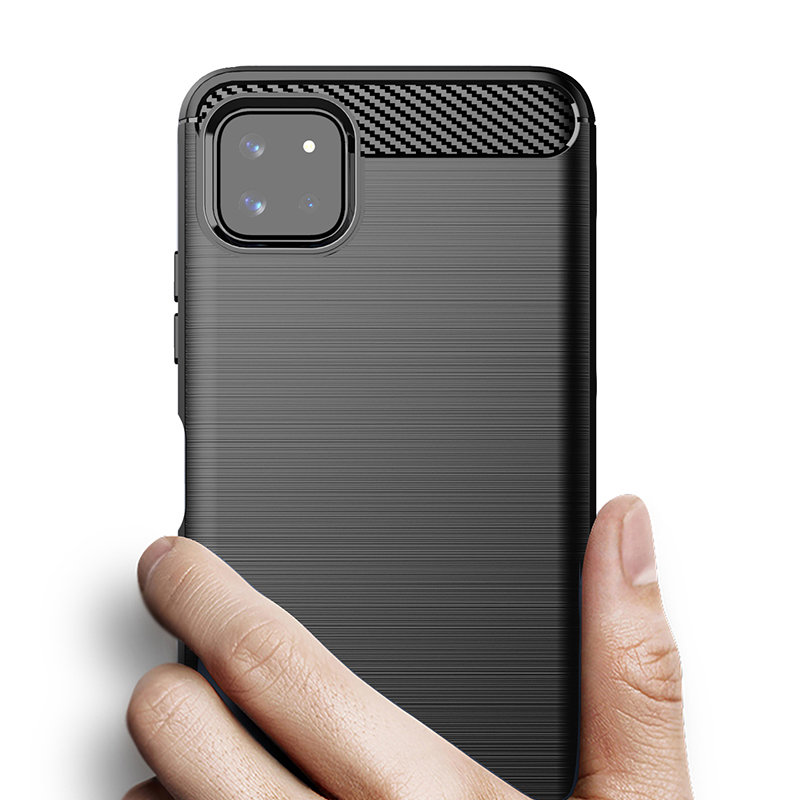 Pokrowiec Carbon Case czarny Samsung Galaxy A22 5G / 4