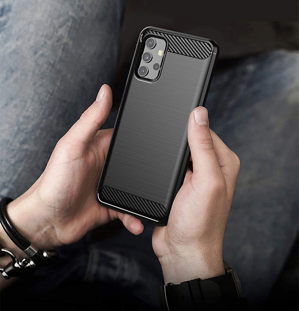 Pokrowiec Carbon Case czarny Samsung Galaxy A32 4G / 3 Pokrowiec Carbon Case czarny Samsung Galaxy A32 4G / 3