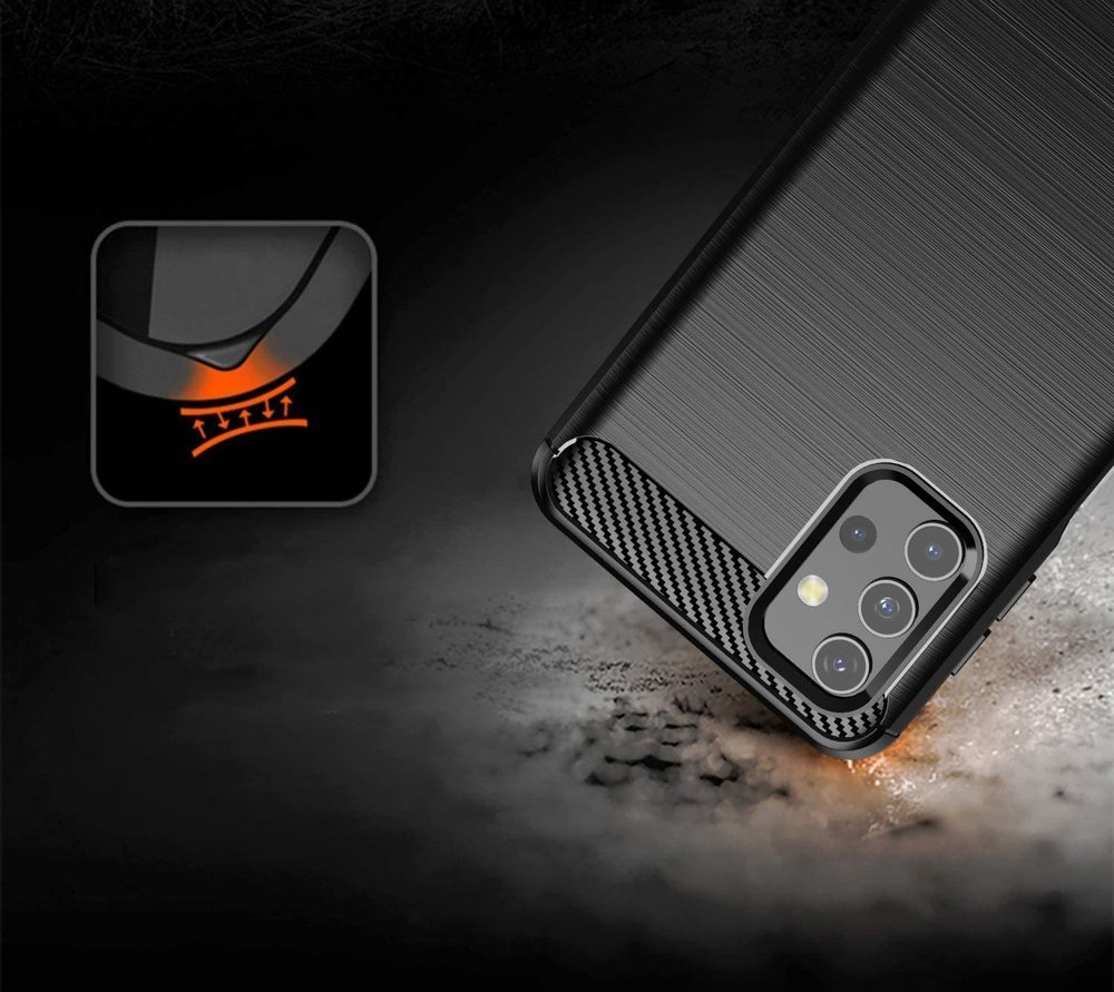 Pokrowiec Carbon Case czarny Samsung Galaxy A32 4G / 4 Pokrowiec Carbon Case czarny Samsung Galaxy A32 4G / 4