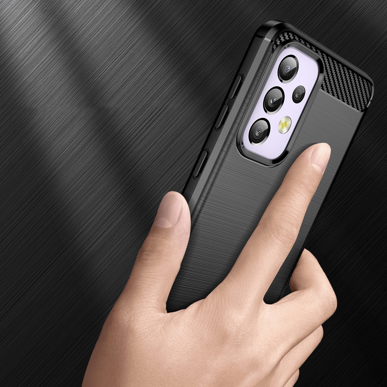 Pokrowiec Carbon Case czarny Samsung Galaxy A33 5G / 3