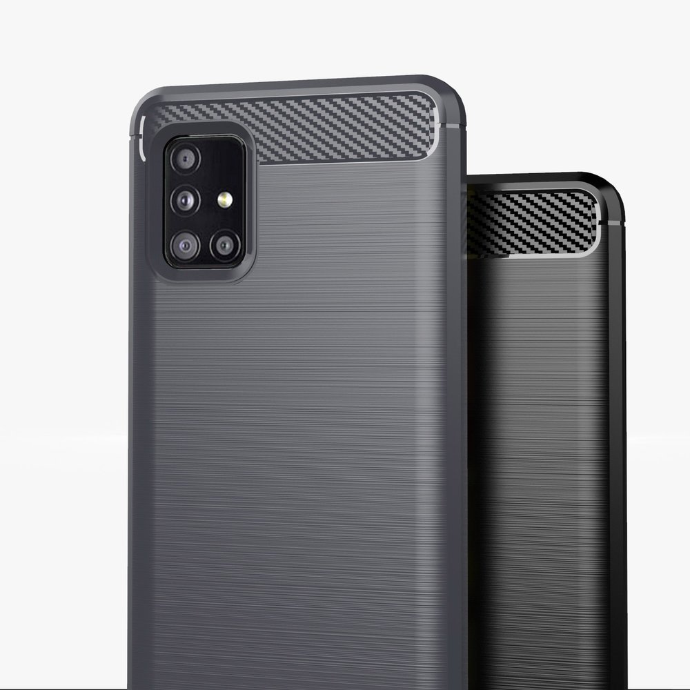 Pokrowiec Carbon Case czarny Samsung A71 5G / 6