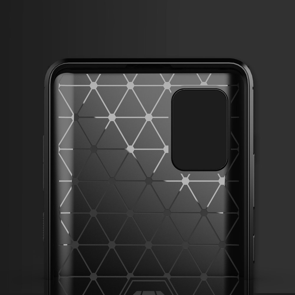 Pokrowiec Carbon Case czarny Samsung A71 5G / 7