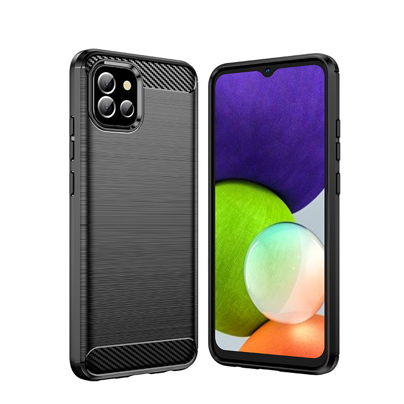 Pokrowiec Carbon Case czarny Samsung Galaxy A03s / 2