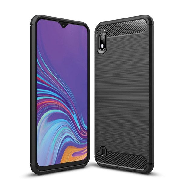 Pokrowiec Carbon Case czarny Samsung Galaxy A10