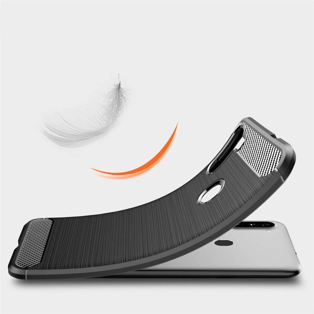 Pokrowiec Carbon Case czarny Samsung Galaxy A11 / 10