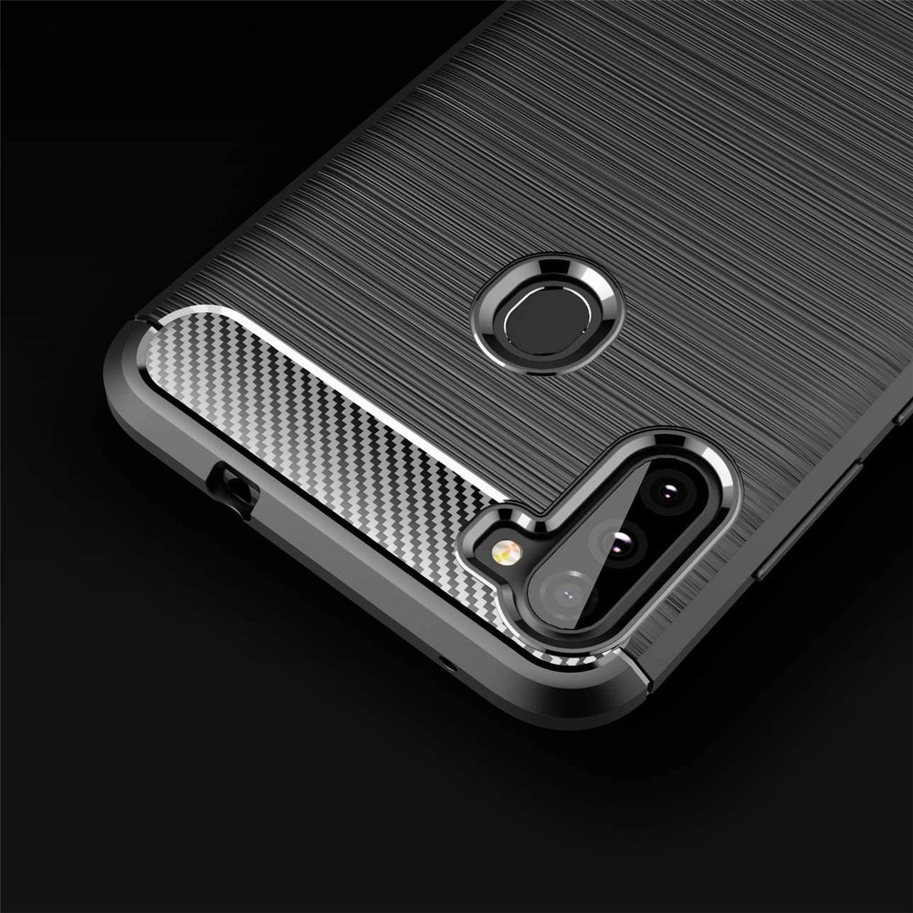 Pokrowiec Carbon Case czarny Samsung Galaxy A11 / 4