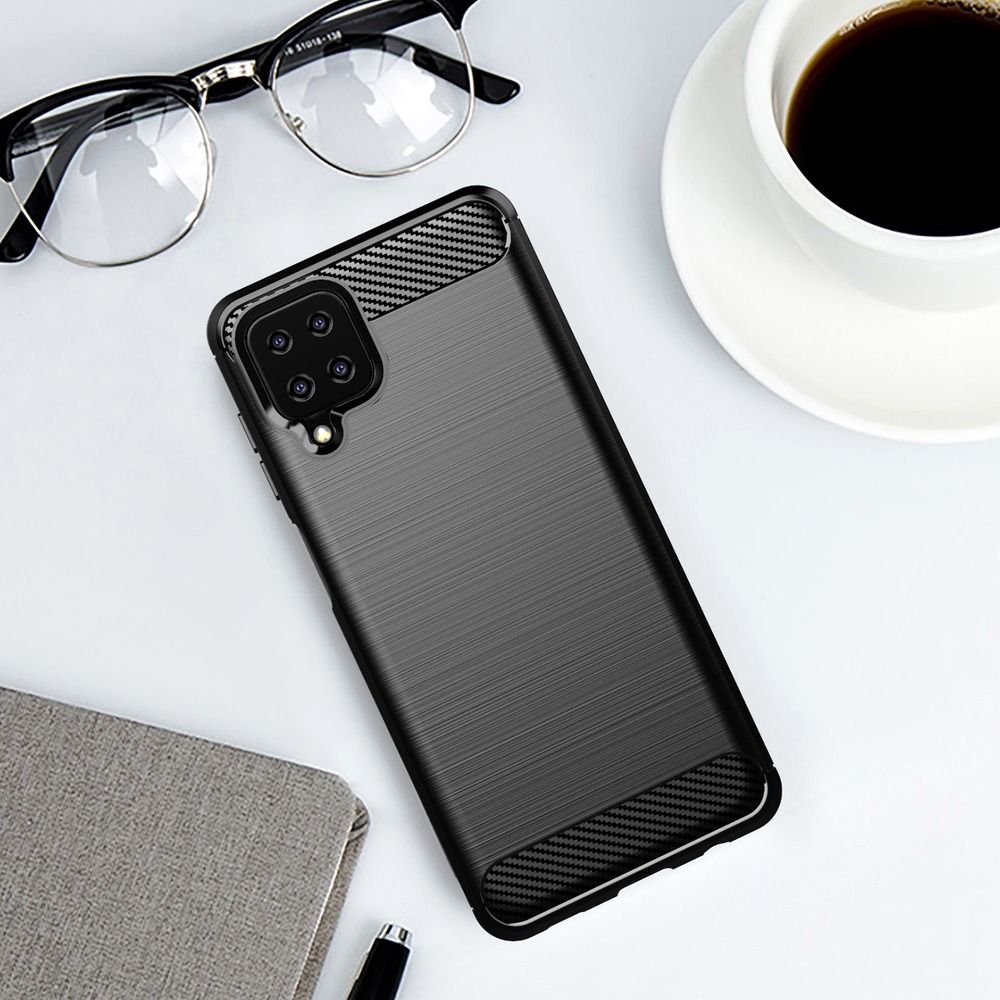 Pokrowiec Carbon Case czarny Samsung Galaxy A12 / 5 Pokrowiec Carbon Case czarny Samsung Galaxy A12 / 5