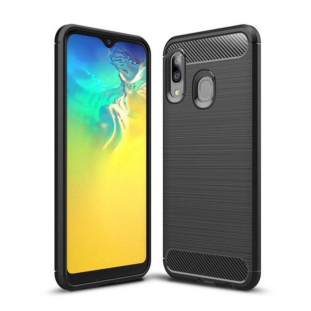 Pokrowiec Carbon Case czarny Samsung Galaxy A20e Pokrowiec Carbon Case czarny Samsung Galaxy A20e