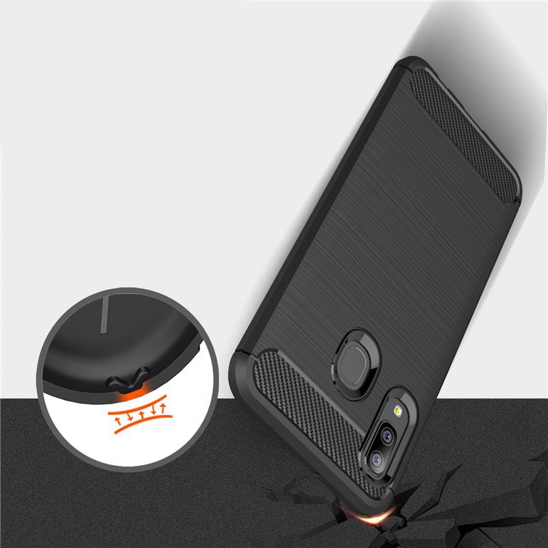 Pokrowiec Carbon Case czarny Samsung Galaxy A20e / 3 Pokrowiec Carbon Case czarny Samsung Galaxy A20e / 3