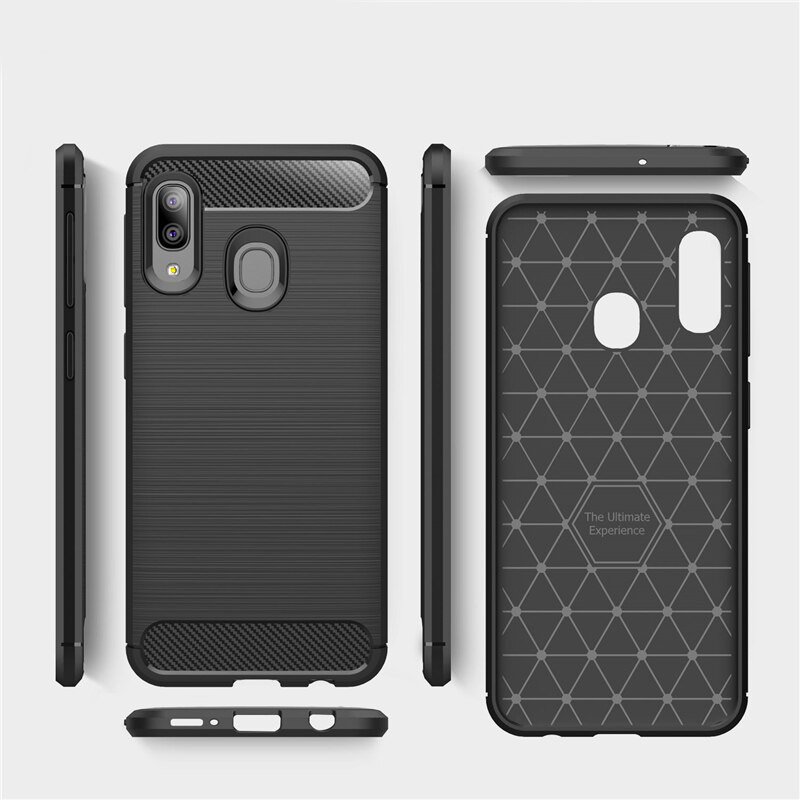 Pokrowiec Carbon Case czarny Samsung Galaxy A20e / 4 Pokrowiec Carbon Case czarny Samsung Galaxy A20e / 4