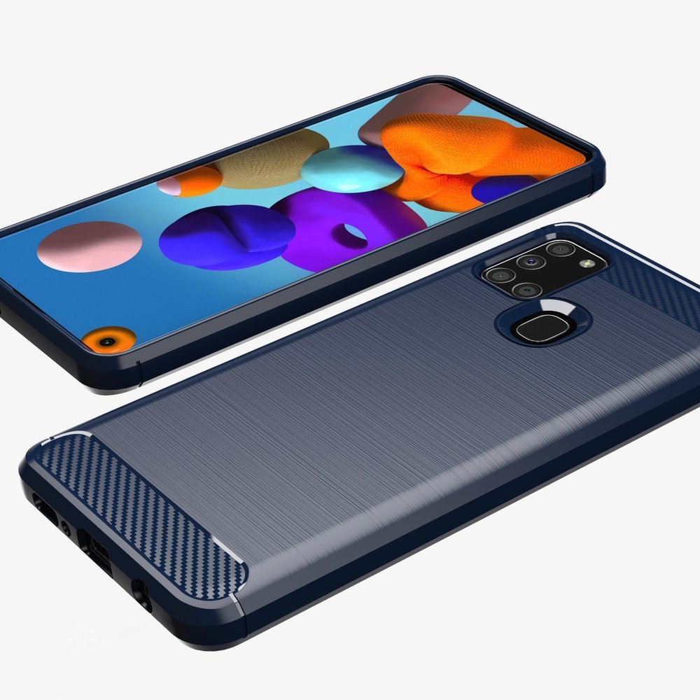Pokrowiec Carbon Case czarny Samsung Galaxy A21s / 7