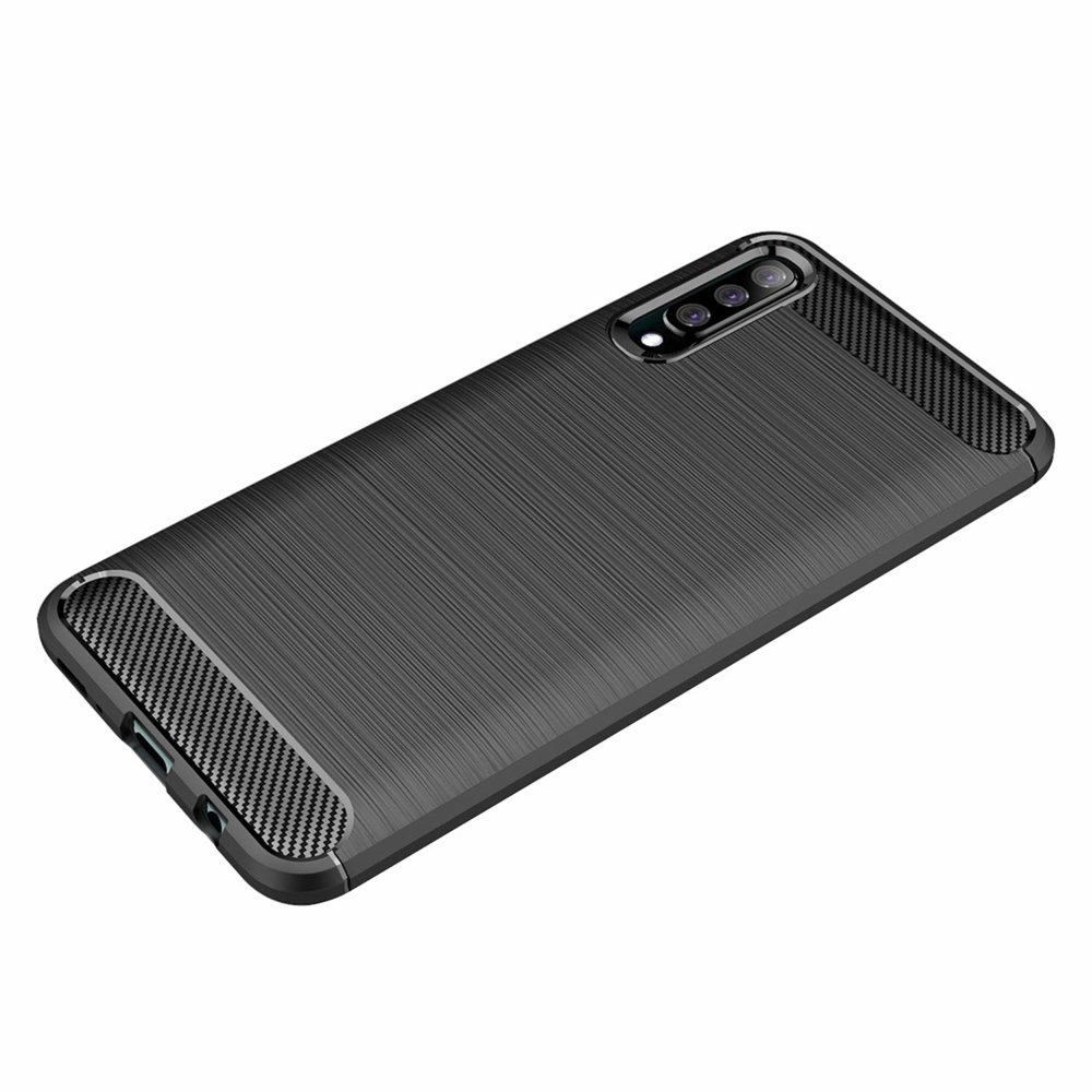 Pokrowiec Carbon Case czarny Samsung Galaxy A50 / 4