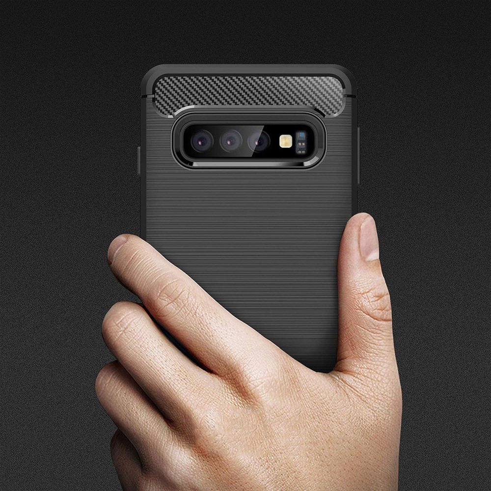 Pokrowiec Carbon Case czarny Samsung Galaxy A50 / 8