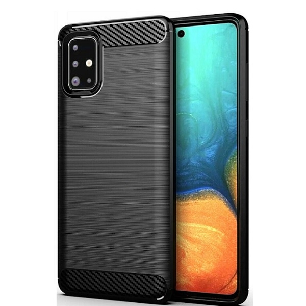 Pokrowiec Carbon Case czarny Samsung Galaxy A51