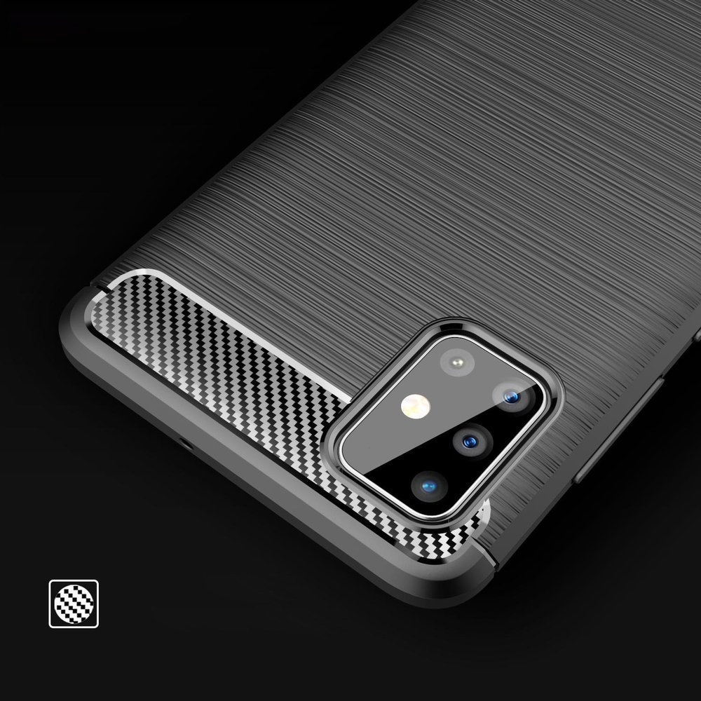 Pokrowiec Carbon Case czarny Samsung Galaxy A51 / 6