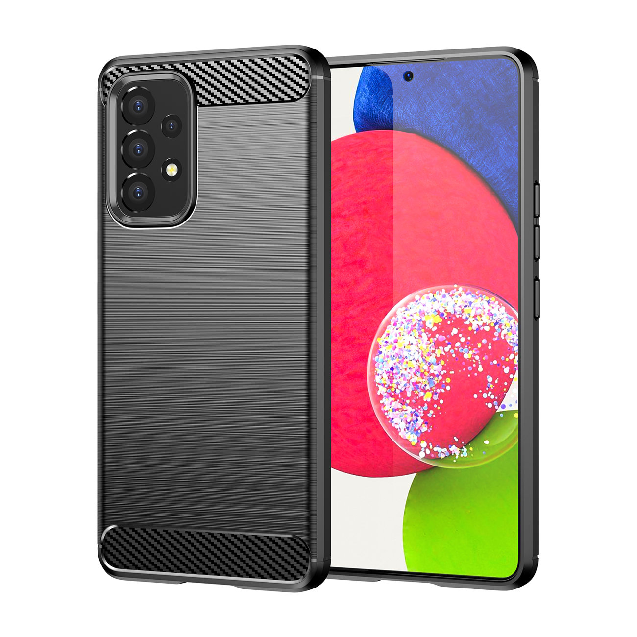 Pokrowiec Carbon Case czarny Samsung Galaxy A53 5G