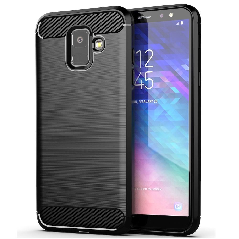 Pokrowiec Carbon Case czarny Samsung Galaxy A6 Pokrowiec Carbon Case czarny Samsung Galaxy A6