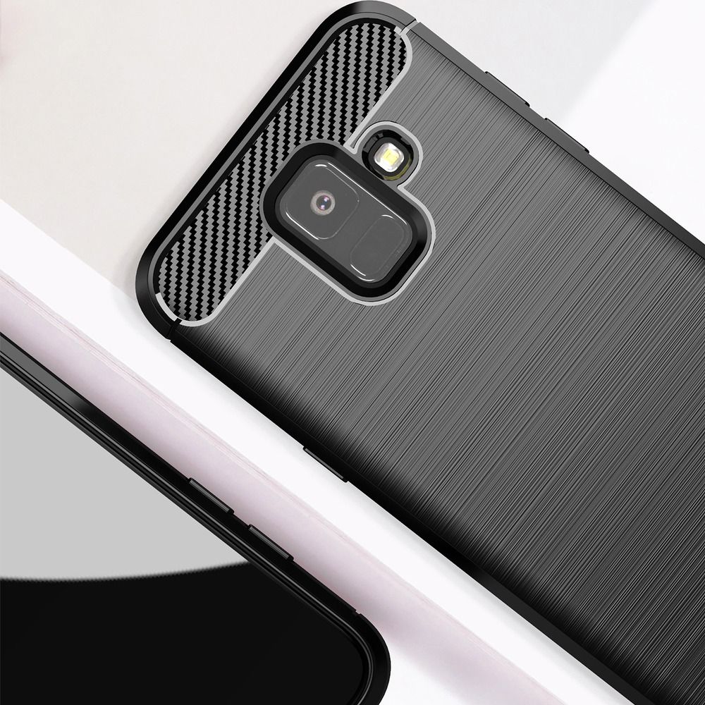 Pokrowiec Carbon Case czarny Samsung Galaxy A6 / 2 Pokrowiec Carbon Case czarny Samsung Galaxy A6 / 2