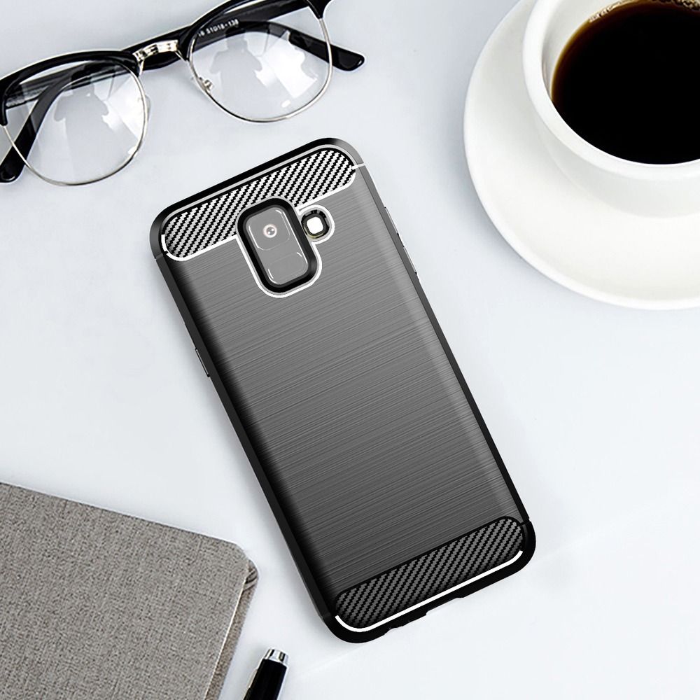 Pokrowiec Carbon Case czarny Samsung Galaxy A6 / 6
