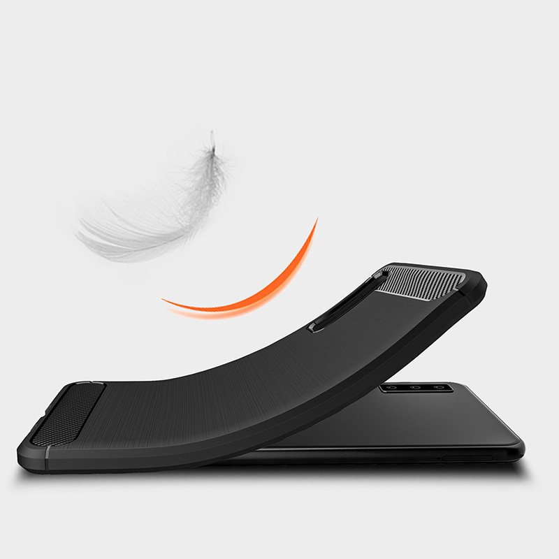 Pokrowiec Carbon Case czarny Samsung Galaxy A7 (2018) / 6