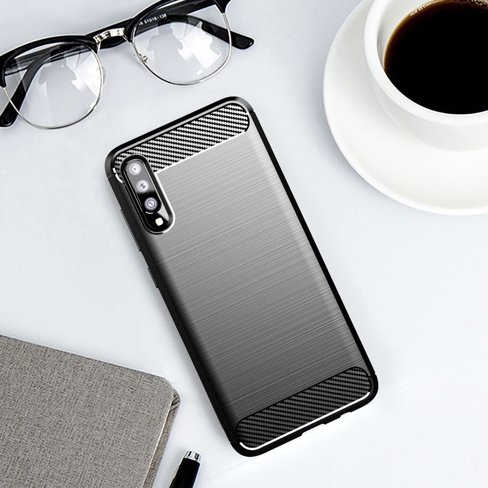 Pokrowiec Carbon Case czarny Samsung Galaxy A70 / 5 Pokrowiec Carbon Case czarny Samsung Galaxy A70 / 5