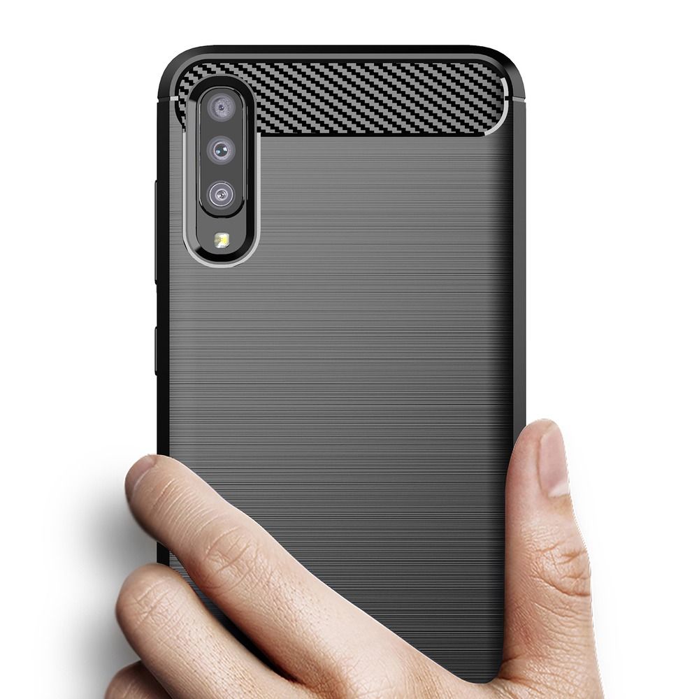 Pokrowiec Carbon Case czarny Samsung Galaxy A70 / 6 Pokrowiec Carbon Case czarny Samsung Galaxy A70 / 6