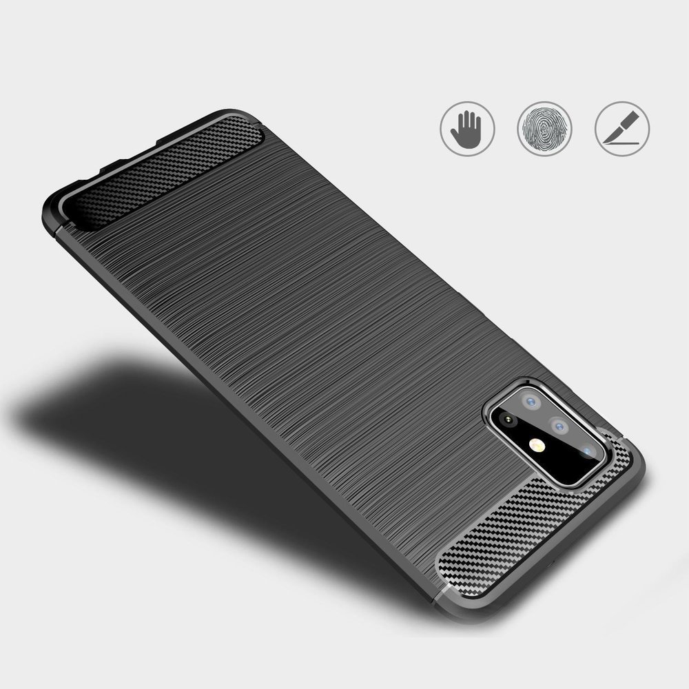 Pokrowiec Carbon Case czarny Samsung Galaxy A71 / 2