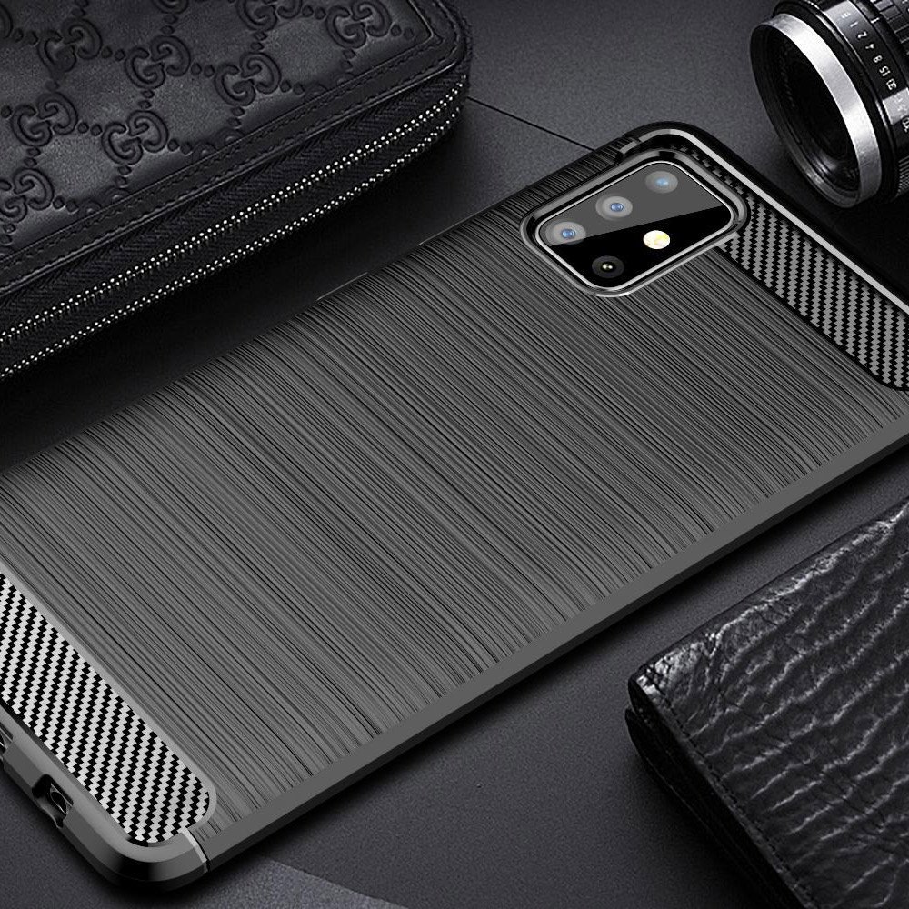 Pokrowiec Carbon Case czarny Samsung Galaxy A71 / 8