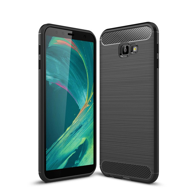 Pokrowiec Carbon Case czarny Samsung Galaxy J4 Plus (2018)