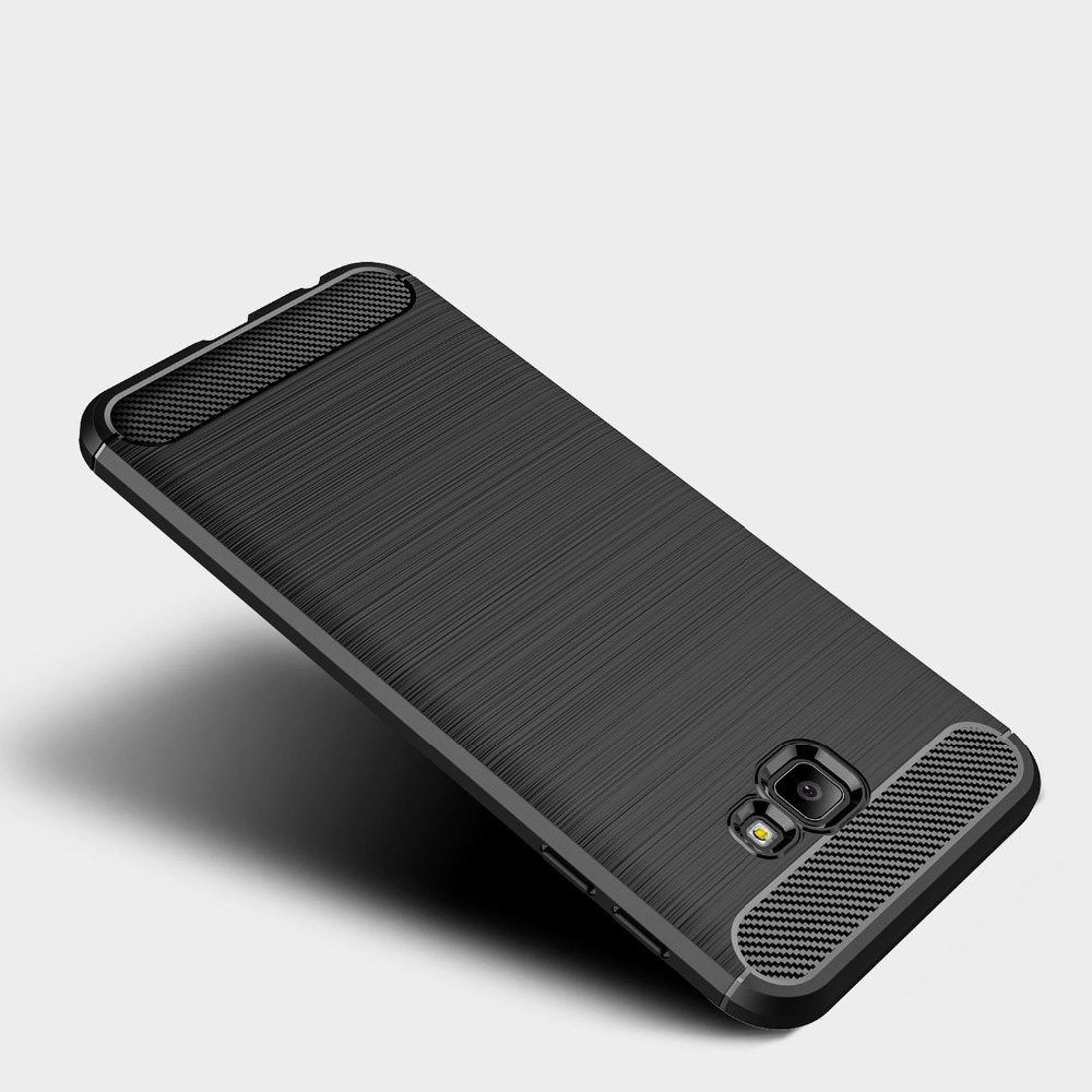 Pokrowiec Carbon Case czarny Samsung Galaxy J4 Plus (2018) / 2
