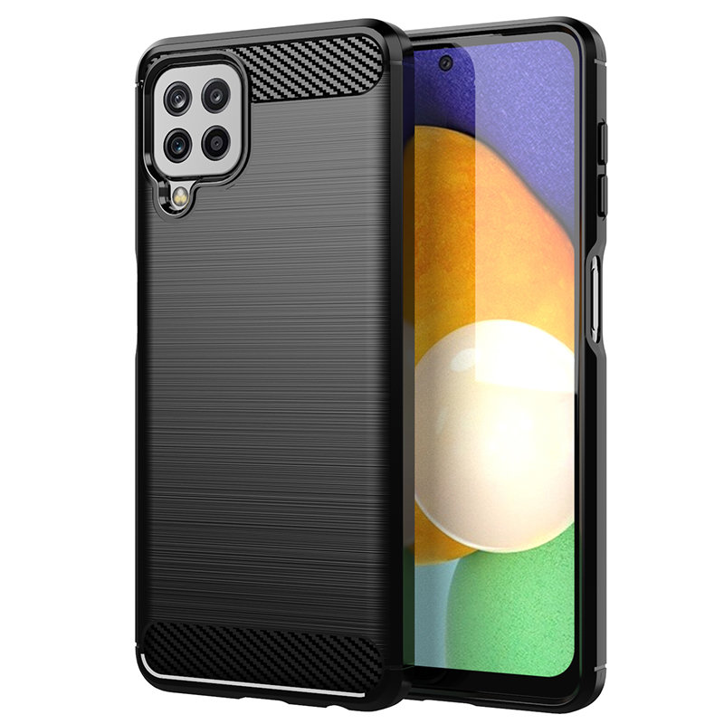 Pokrowiec Carbon Case czarny Samsung Galaxy M22