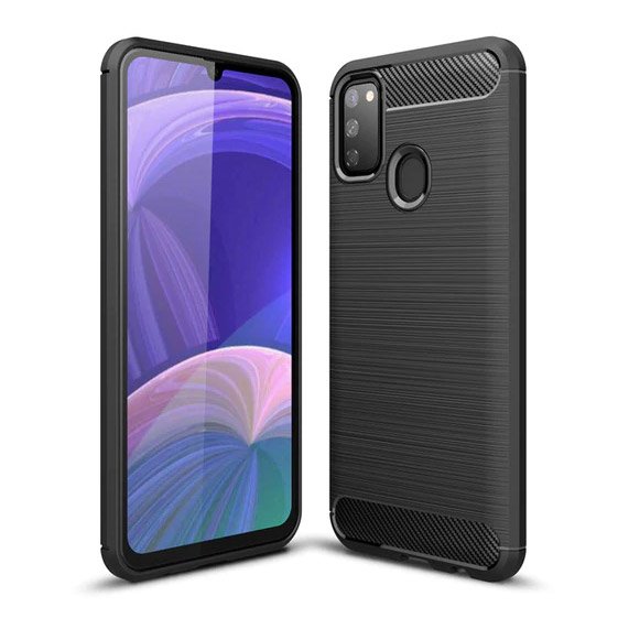 Pokrowiec Carbon Case czarny Samsung Galaxy M30s