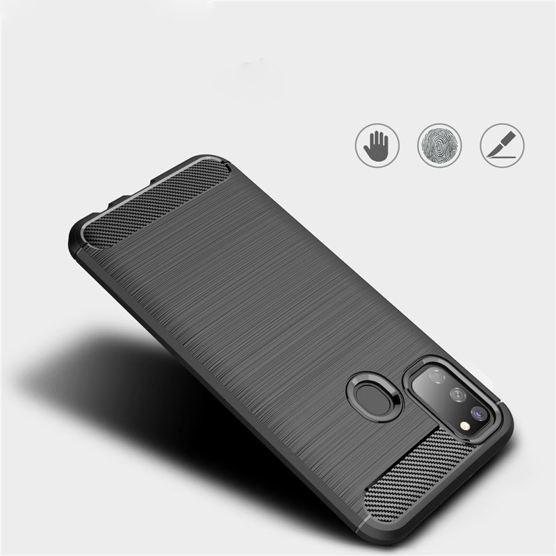Pokrowiec Carbon Case czarny Samsung Galaxy M30s / 4