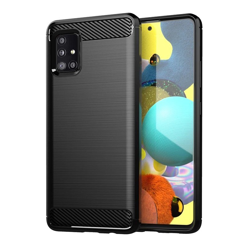 Pokrowiec Carbon Case czarny Samsung Galaxy M31s