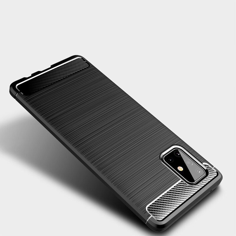 Pokrowiec Carbon Case czarny Samsung Galaxy M31s / 3
