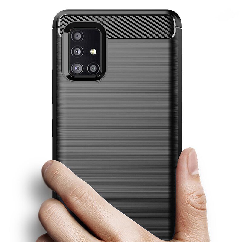Pokrowiec Carbon Case czarny Samsung Galaxy M31s / 9