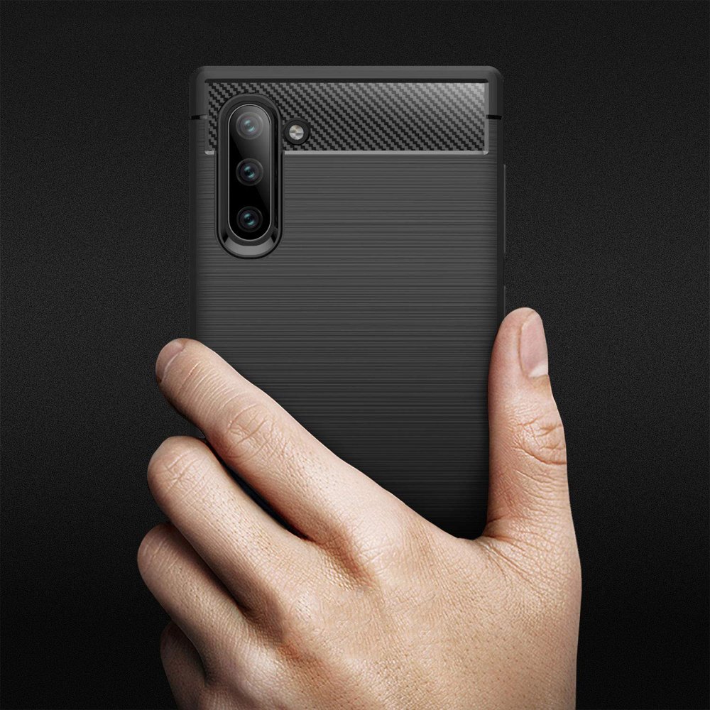 Pokrowiec Carbon Case czarny Samsung Galaxy Note 10 / 2