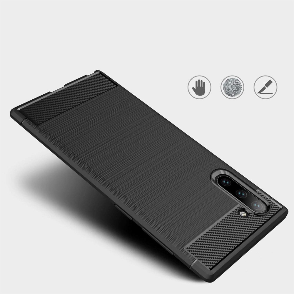 Pokrowiec Carbon Case czarny Samsung Galaxy Note 10 / 6