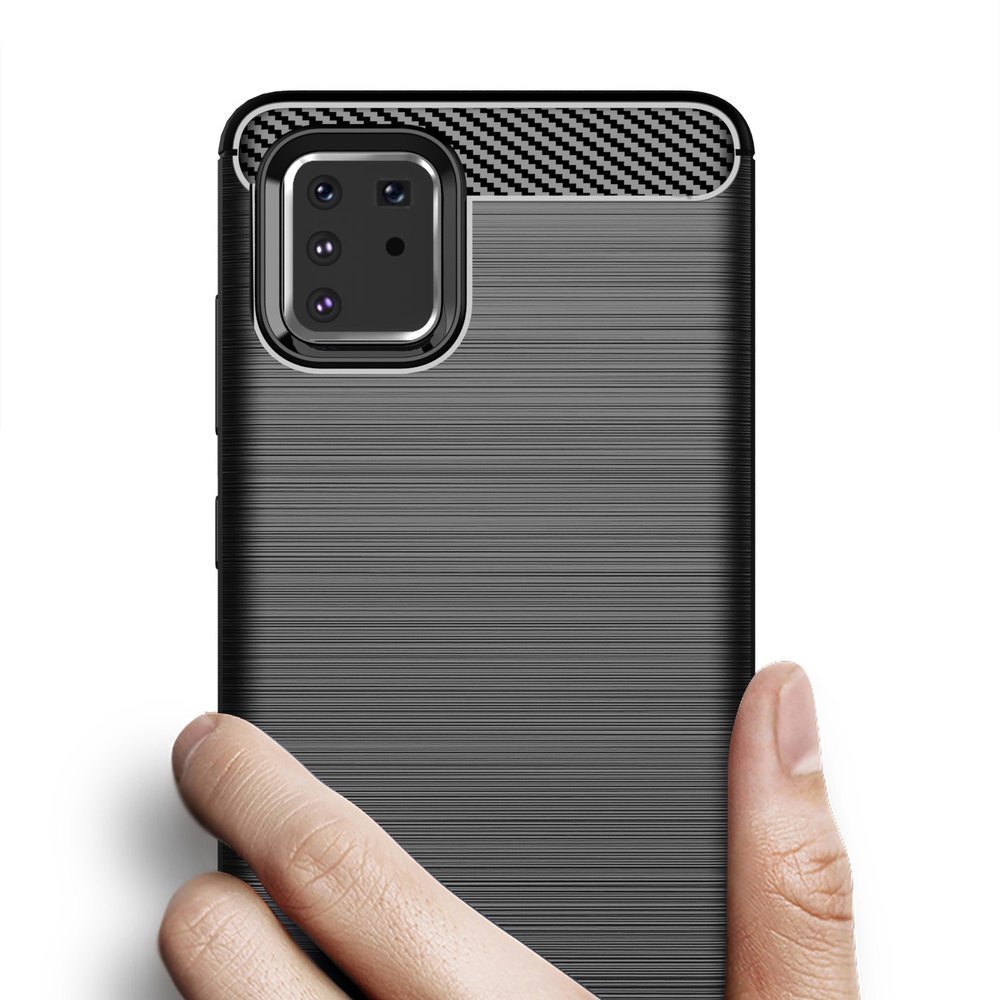 Pokrowiec Carbon Case czarny Samsung Galaxy Note 10 Lite / 4