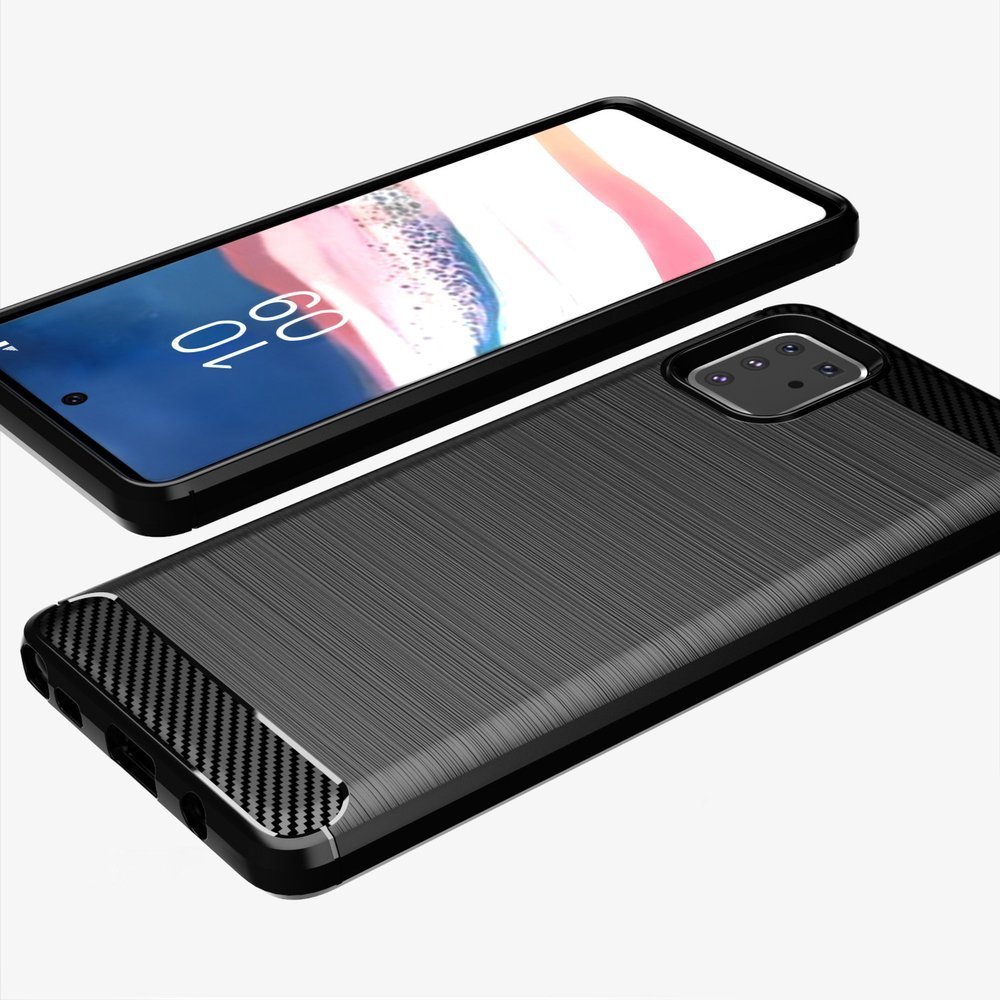 Pokrowiec Carbon Case czarny Samsung Galaxy Note 10 Lite / 5