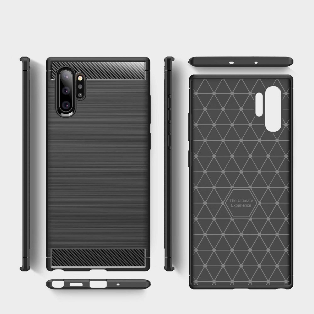 Pokrowiec Carbon Case czarny Samsung Galaxy Note 10 Plus / 2