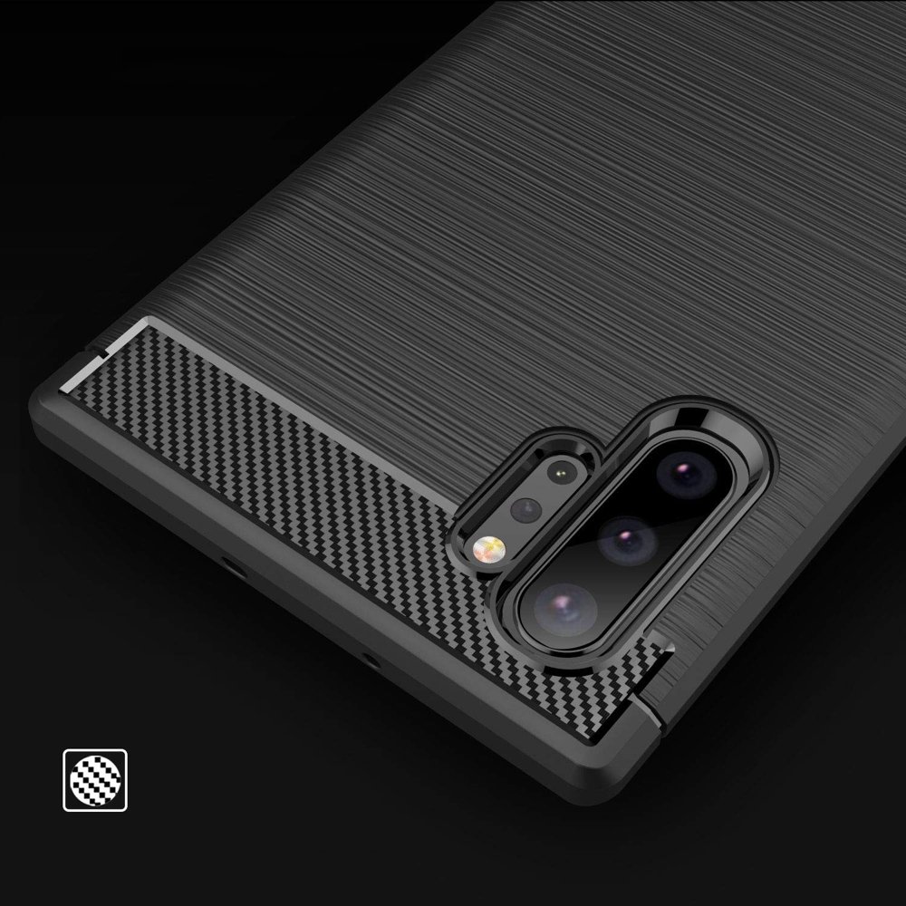Pokrowiec Carbon Case czarny Samsung Galaxy Note 10 Plus / 5