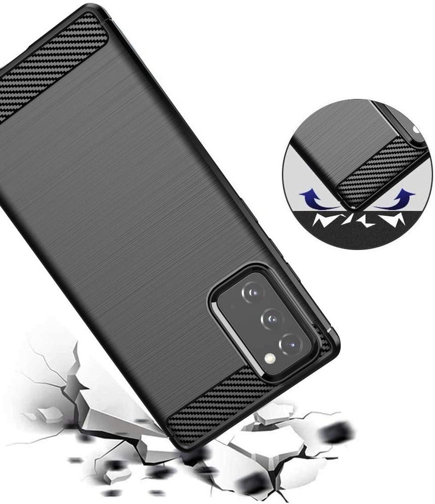 Pokrowiec Carbon Case czarny Samsung Galaxy Note 20 / 3