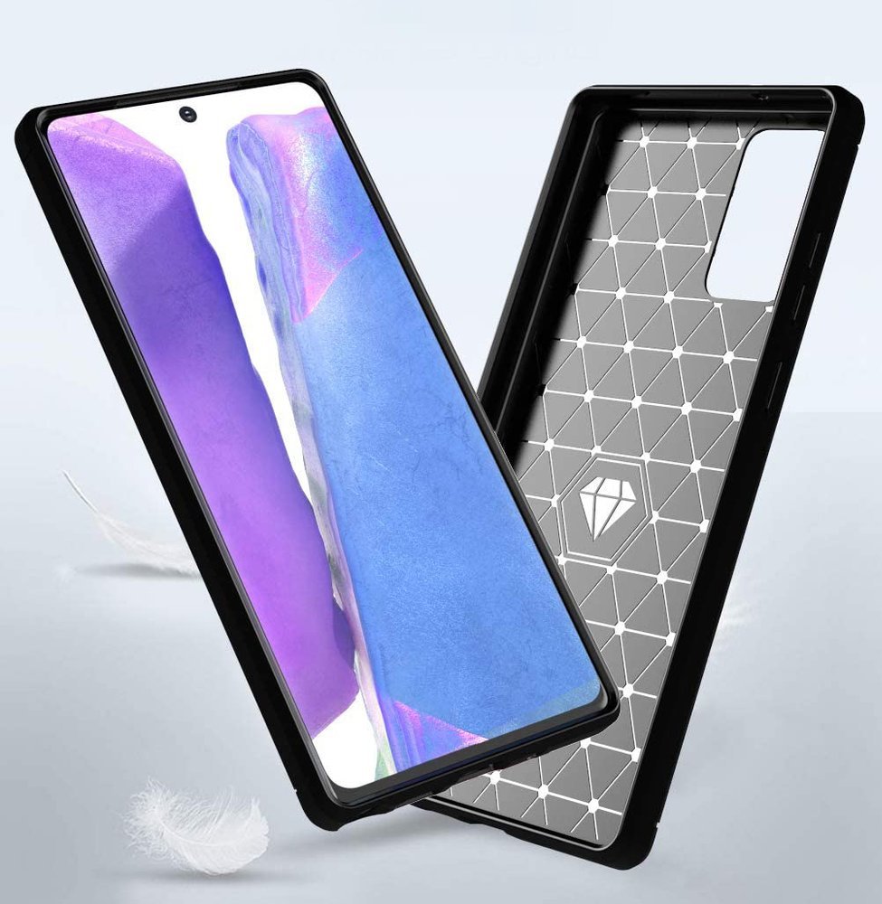Pokrowiec Carbon Case czarny Samsung Galaxy Note 20 / 8
