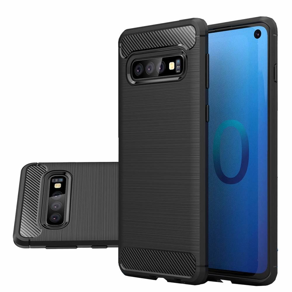 Pokrowiec Carbon Case czarny Samsung Galaxy S10