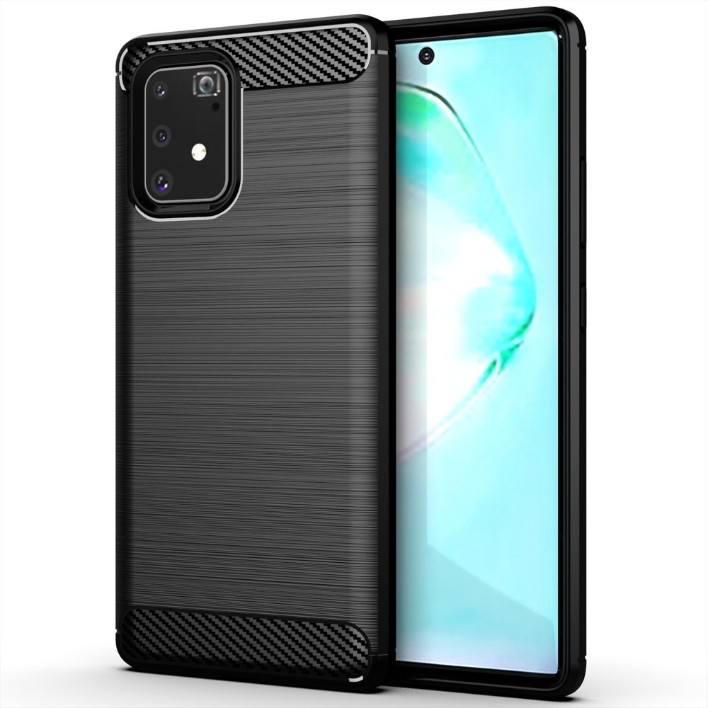 Pokrowiec Carbon Case czarny Samsung Galaxy S10 Lite