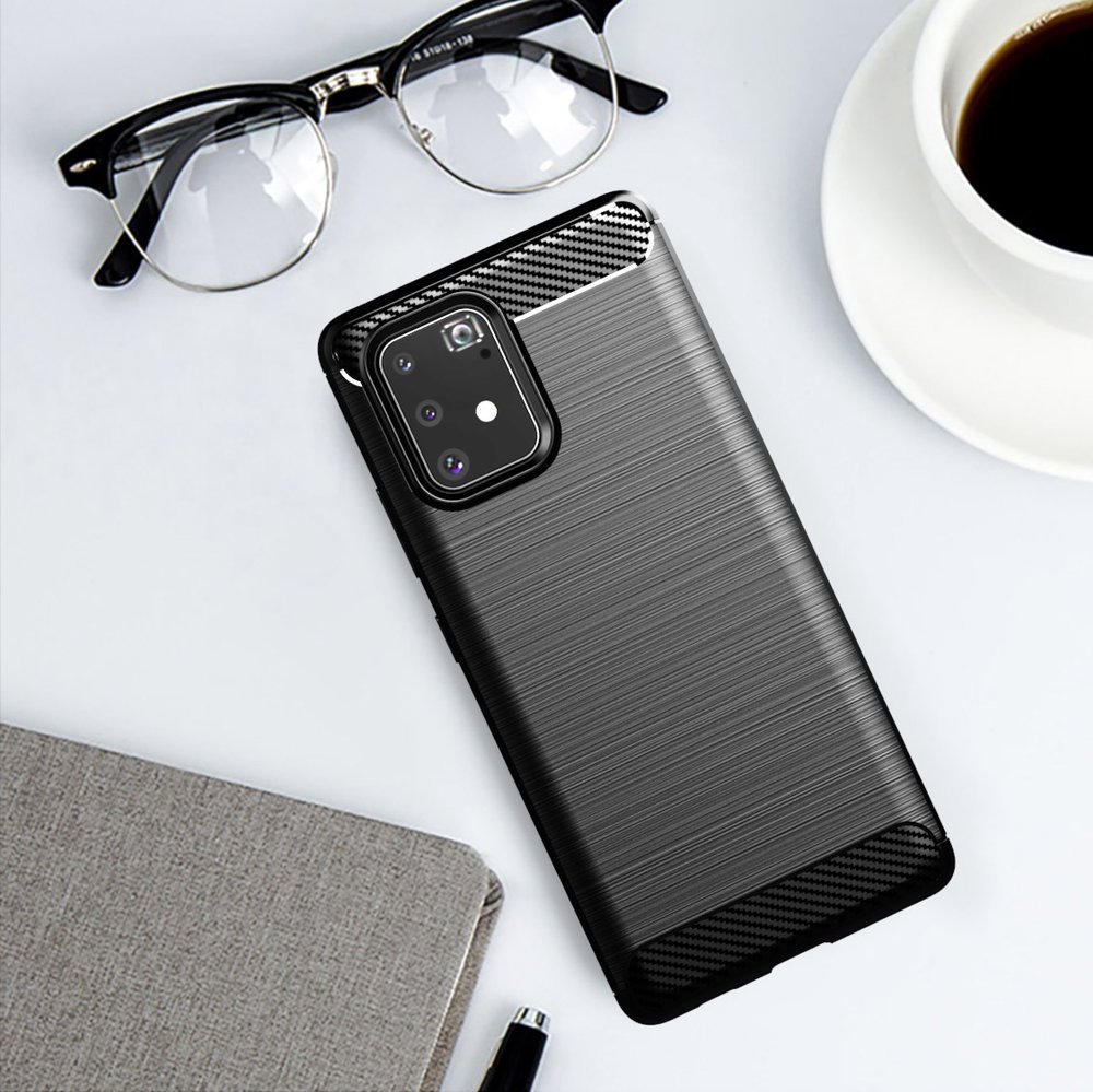 Pokrowiec Carbon Case czarny Samsung Galaxy S10 Lite / 11