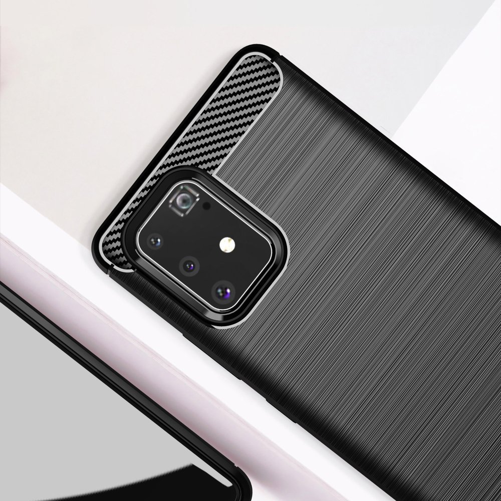 Pokrowiec Carbon Case czarny Samsung Galaxy S10 Lite / 6